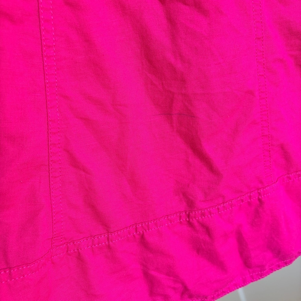 Banana Republic Vibrant Pink Linen Blend Midi Dress | 6P - Picture 8 of 8